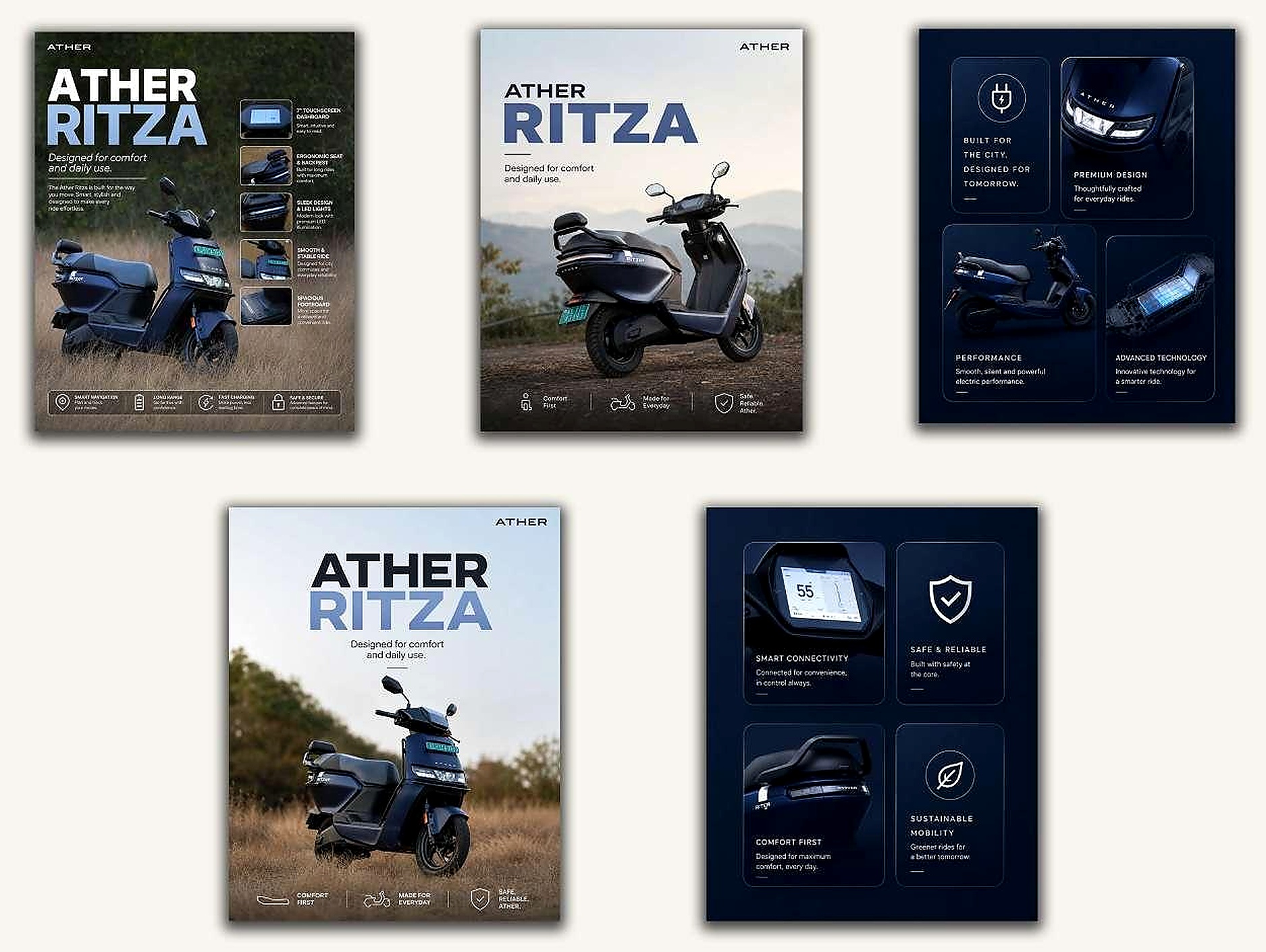 Ather Rizta electric scooter campaign creatives