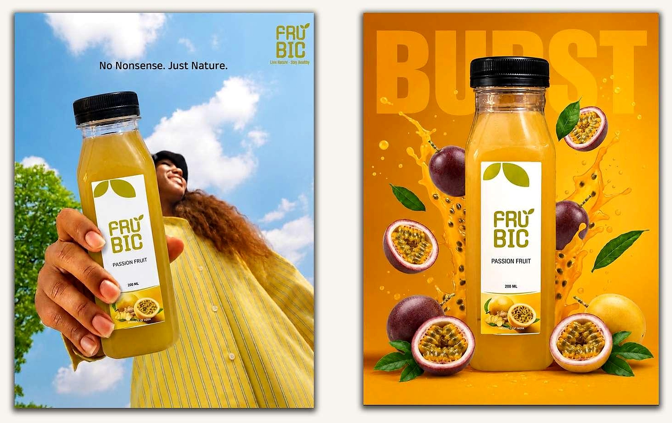 FRU BIC juice brand posters
